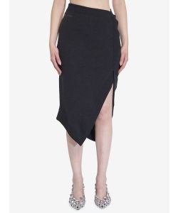 Asymmetrical midi skirt