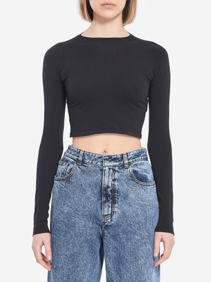 Crop top effetto seconda pelle