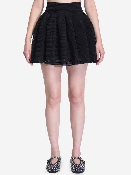 Black Knit Mini Skirt