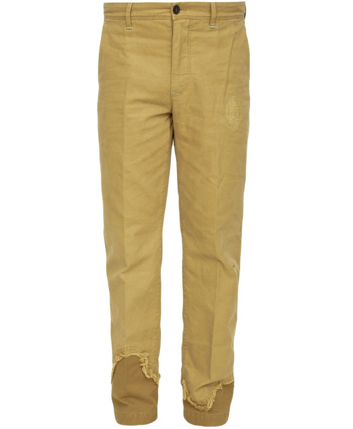 INCOTEX RED X FACETASM - Camel cotton trousers