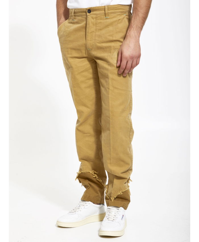 INCOTEX RED X FACETASM - Camel cotton trousers