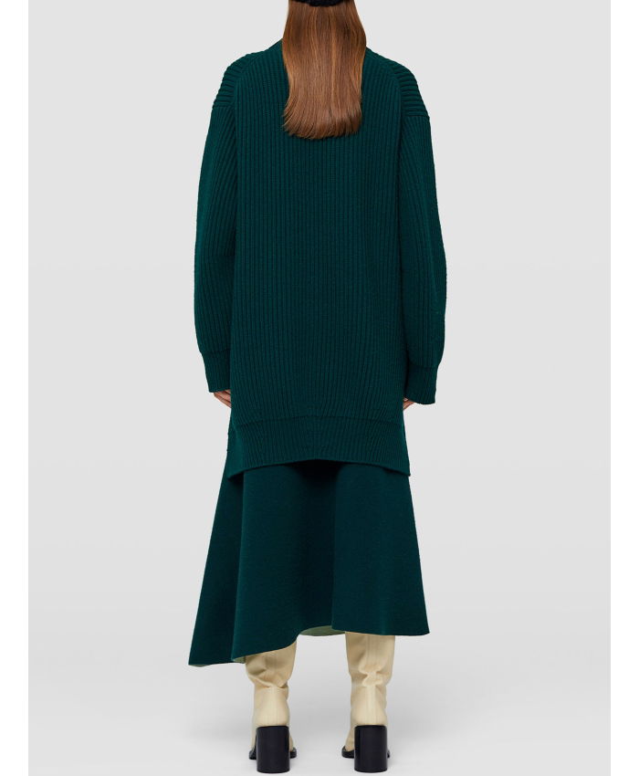 JIL SANDER - Asymmetrical green skirt