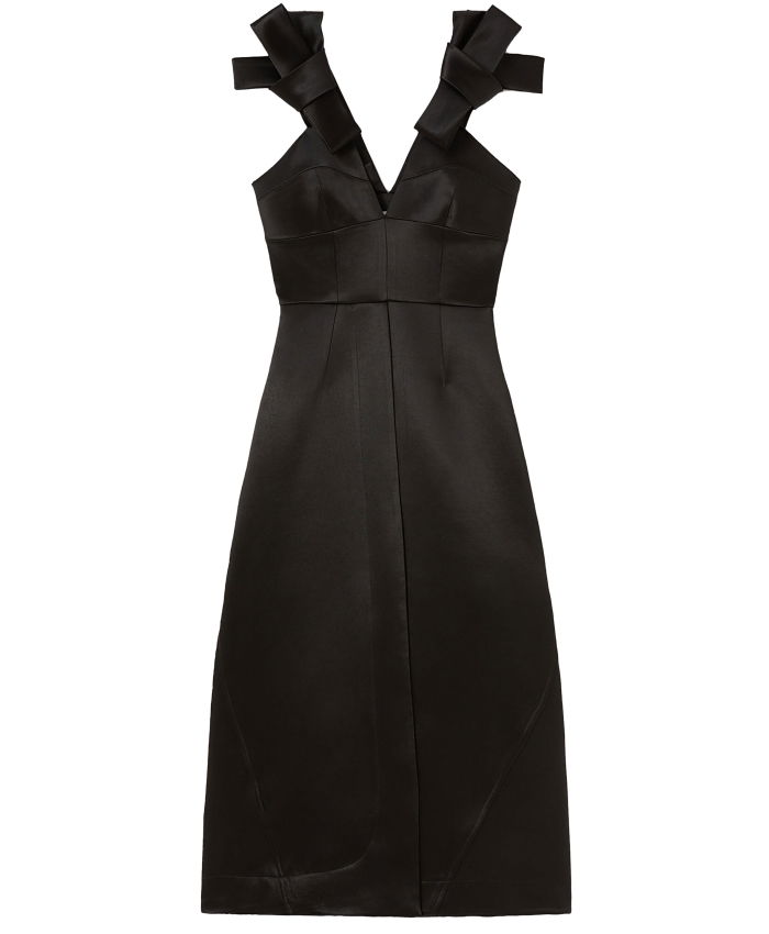 JIL SANDER - Black satin dress