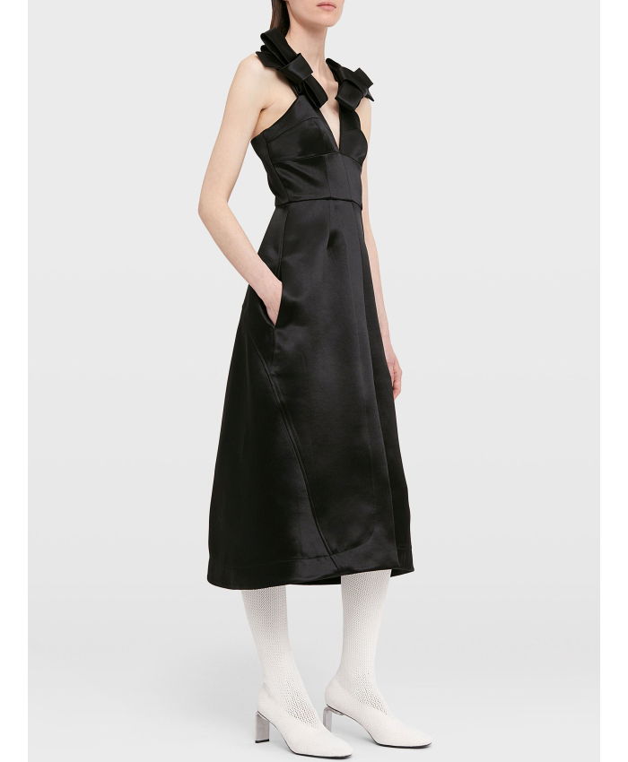 JIL SANDER - Black satin dress