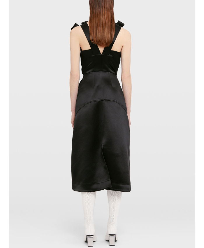 JIL SANDER - Black satin dress