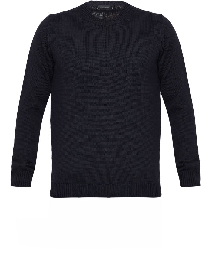 ROBERTO COLLINA - Black merino wool sweater