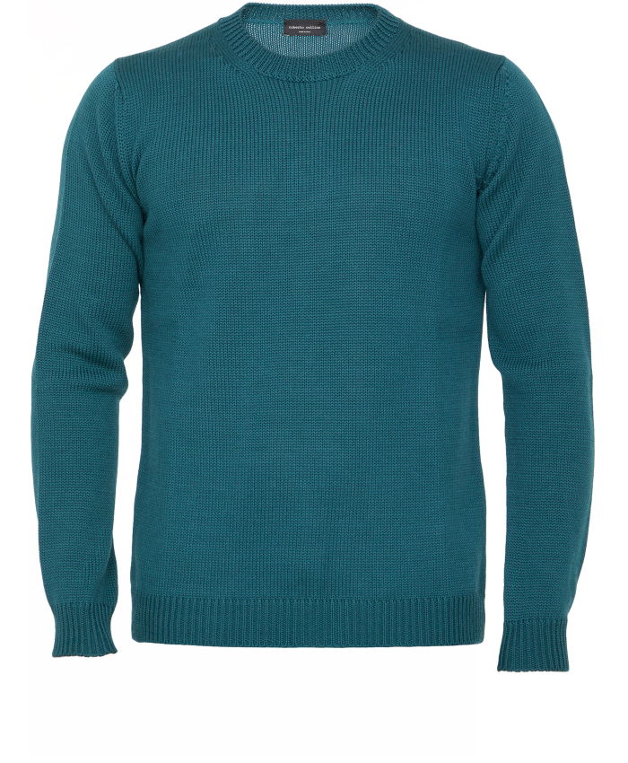 ROBERTO COLLINA - Green merino wool sweater