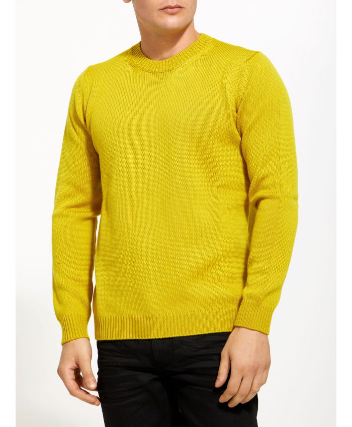 ROBERTO COLLINA - Yellow merino wool sweater