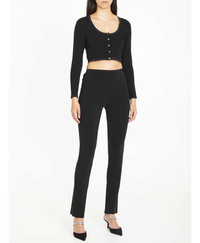 ALEXANDER WANG - Crop cardigan with crystals