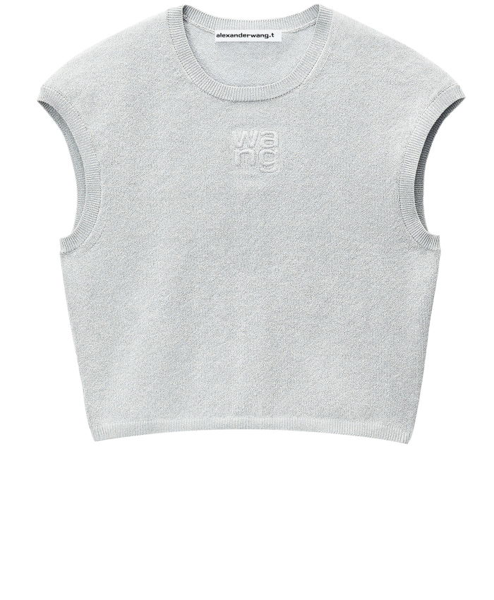 ALEXANDER WANG - Lurex crop top