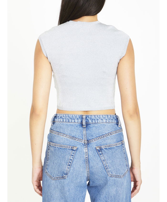 ALEXANDER WANG - Lurex crop top