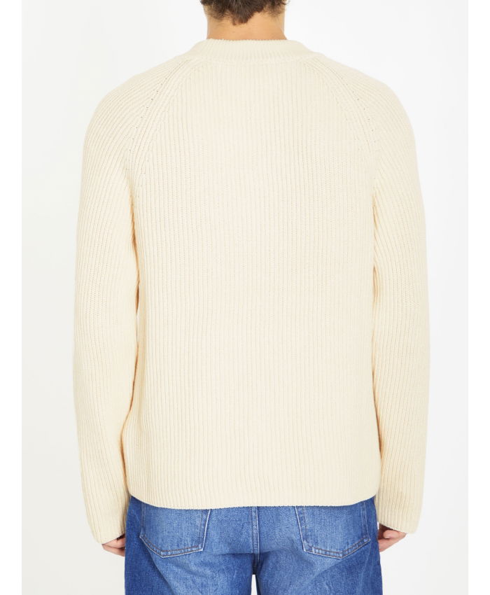 AMI PARIS - Ivory jumper with patch