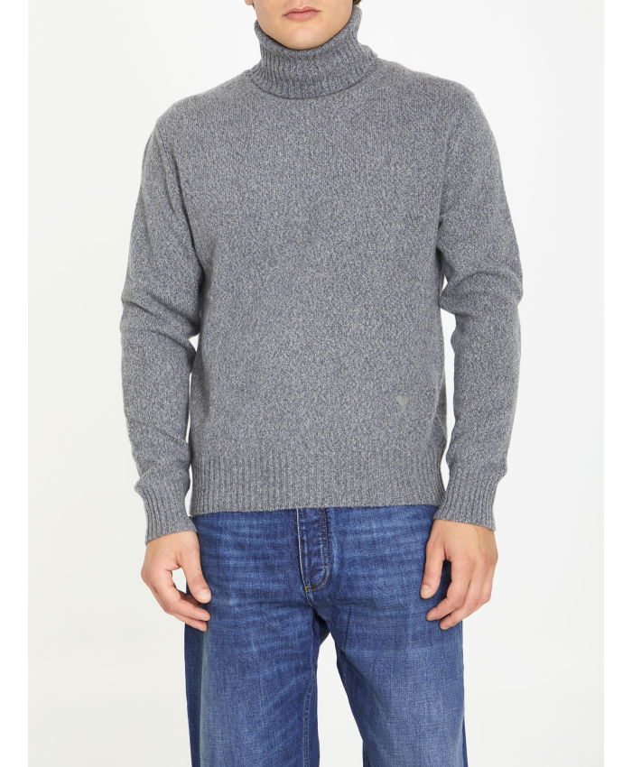 AMI PARIS - Grey cashmere turtleneck