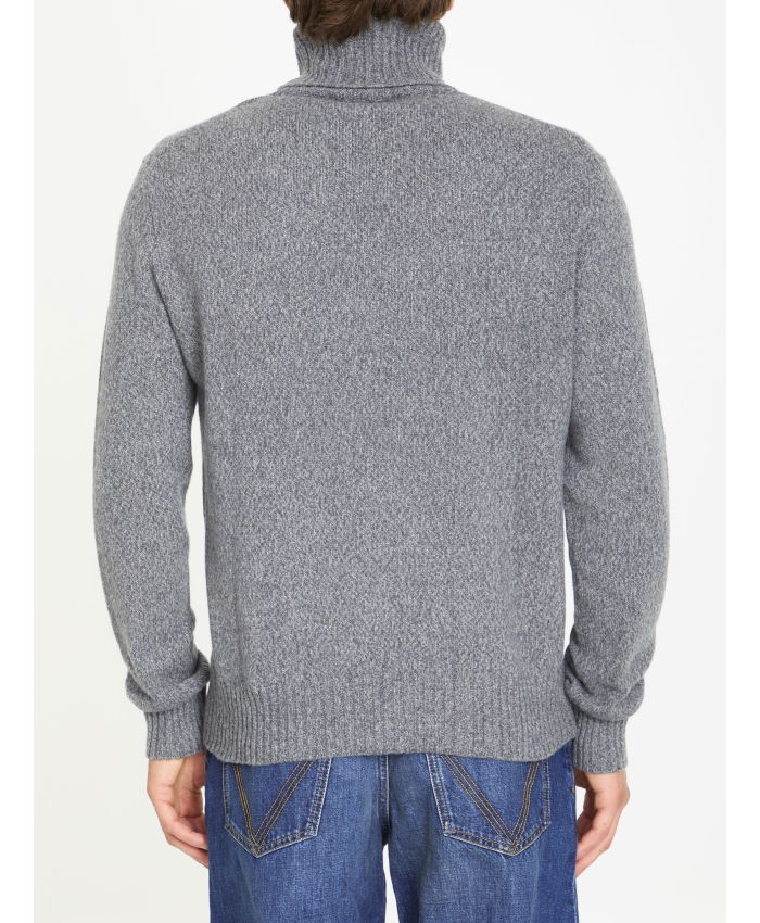 AMI PARIS - Grey cashmere turtleneck