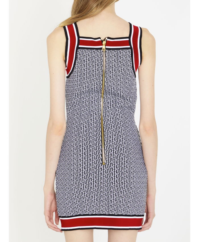 BALMAIN - Monogram knit dress