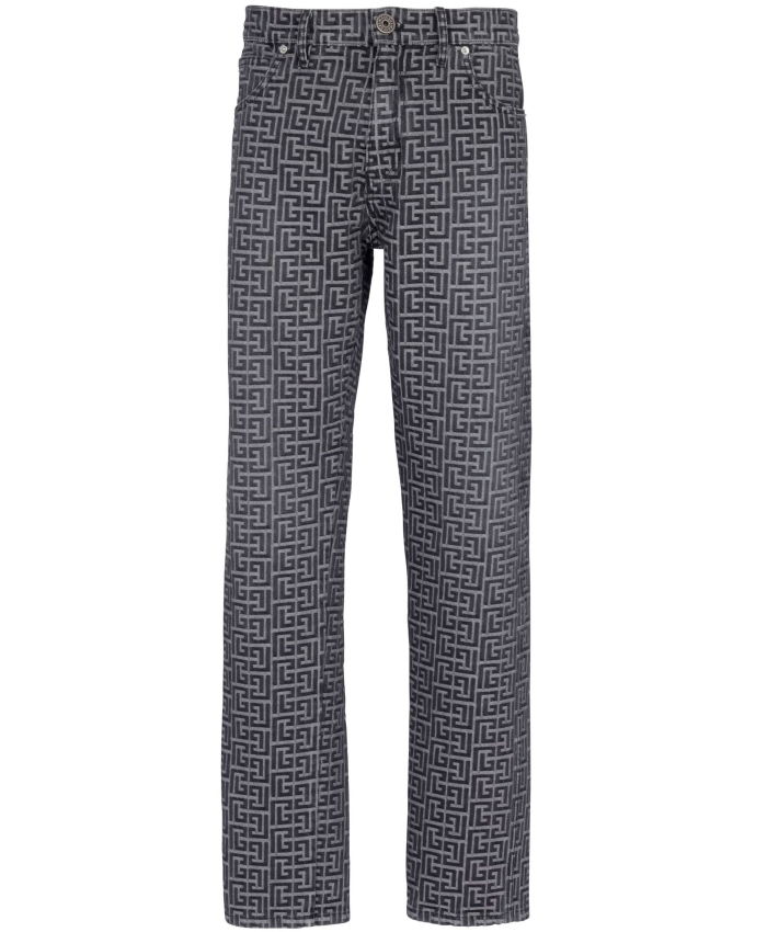 BALMAIN - Jacquard Monogram jeans