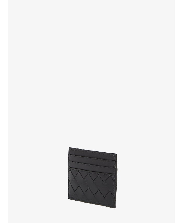 BOTTEGA VENETA - Black leather cardholder