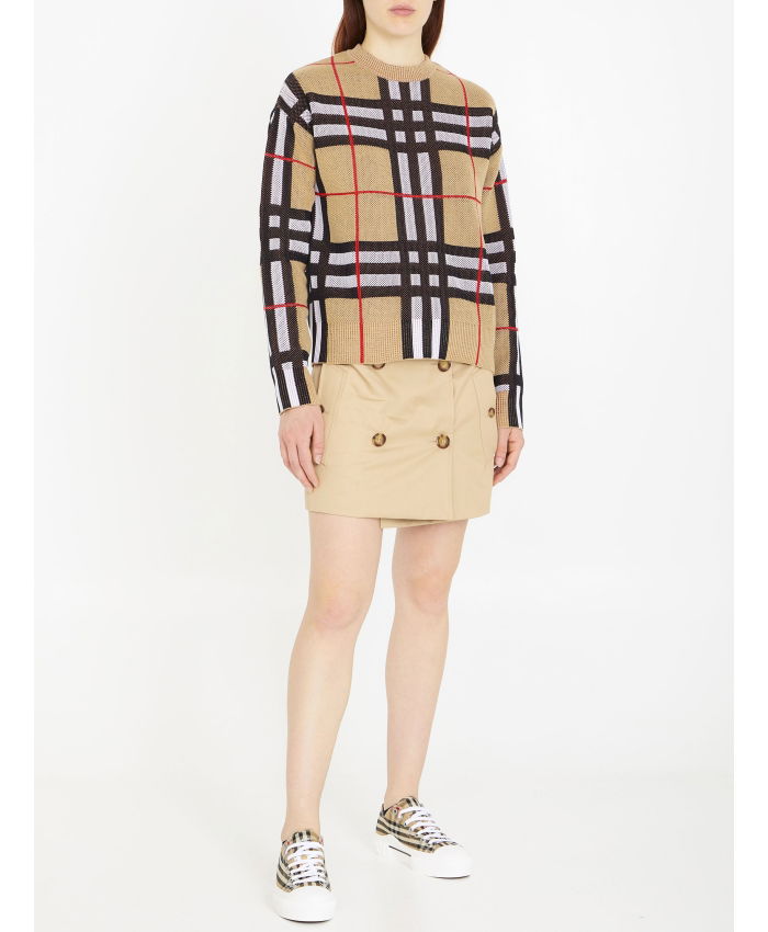 BURBERRY - Trench miniskirt