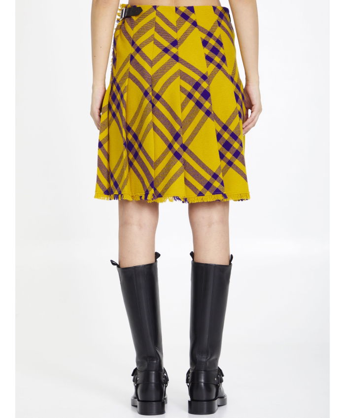 BURBERRY - Check wool kilt