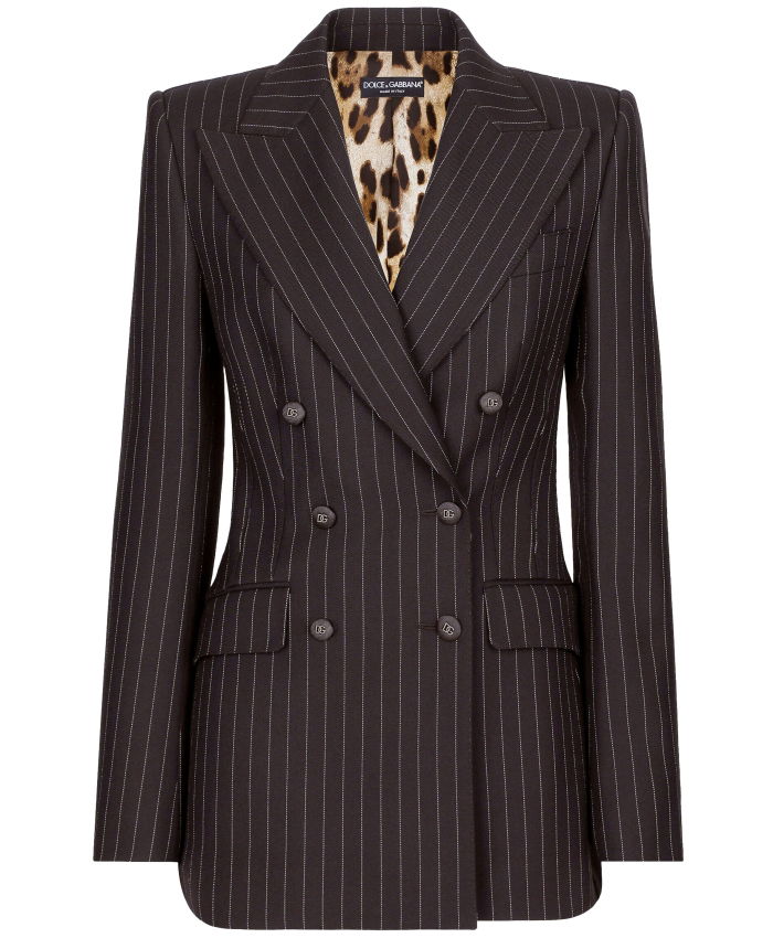 DOLCE&GABBANA - Pinstriped wool jacket