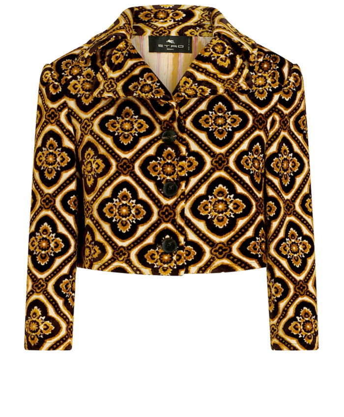 ETRO - Velvet cropped jacket