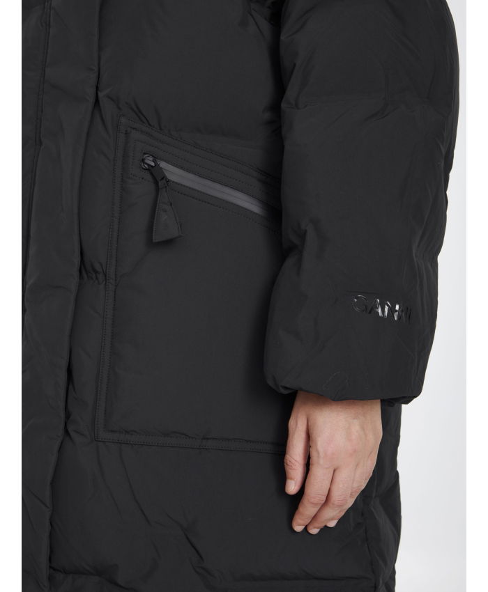 GANNI - Oversized long puffer coat