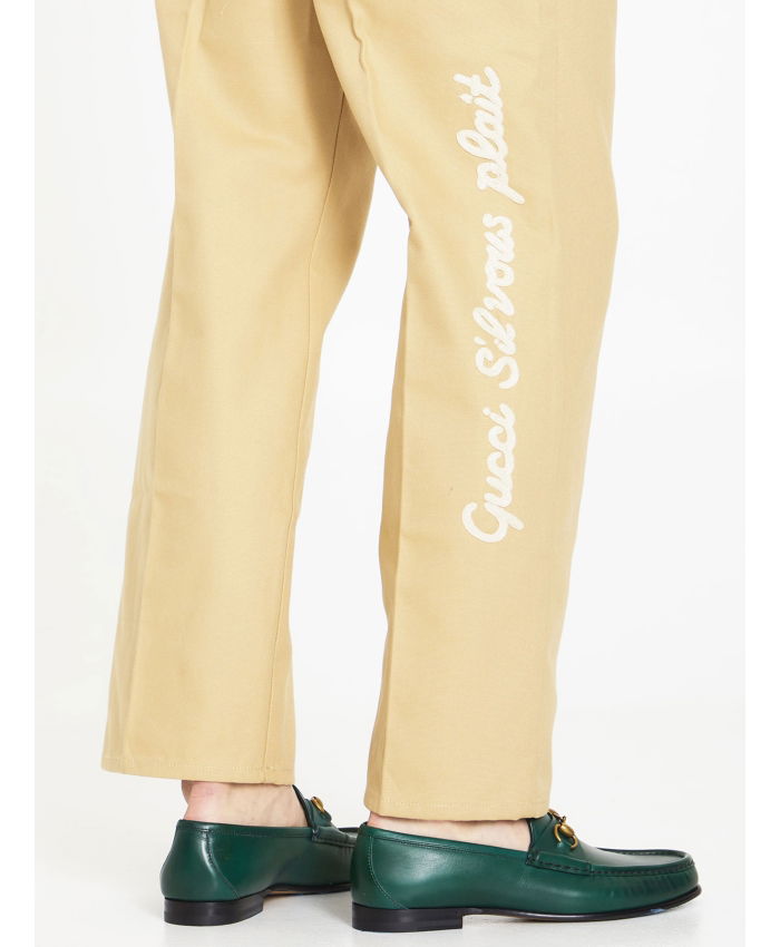 GUCCI - Beige cotton pants