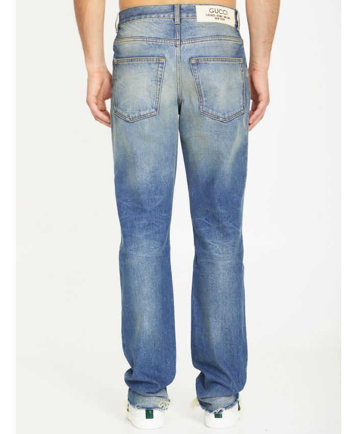 GUCCI - Délavé denim jeans