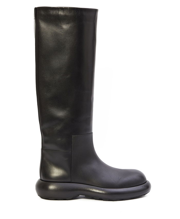 JIL SANDER - Black leather boots