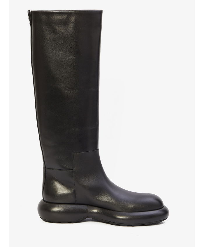 JIL SANDER - Black leather boots