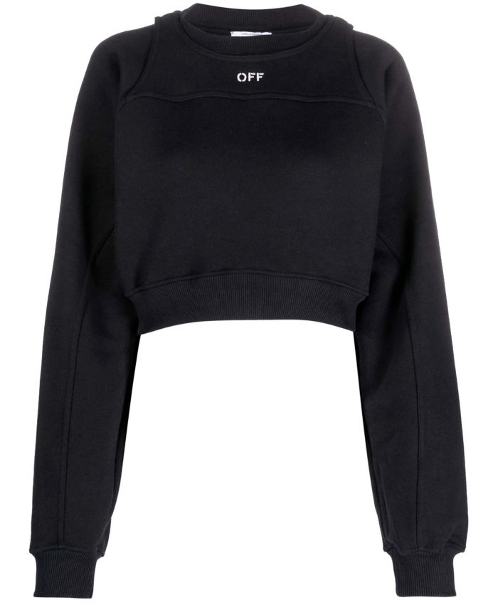 OFF WHITE - Off logo crop sweatshirt