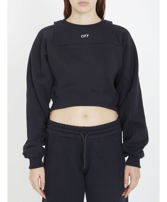 OFF WHITE - Off logo crop sweatshirt