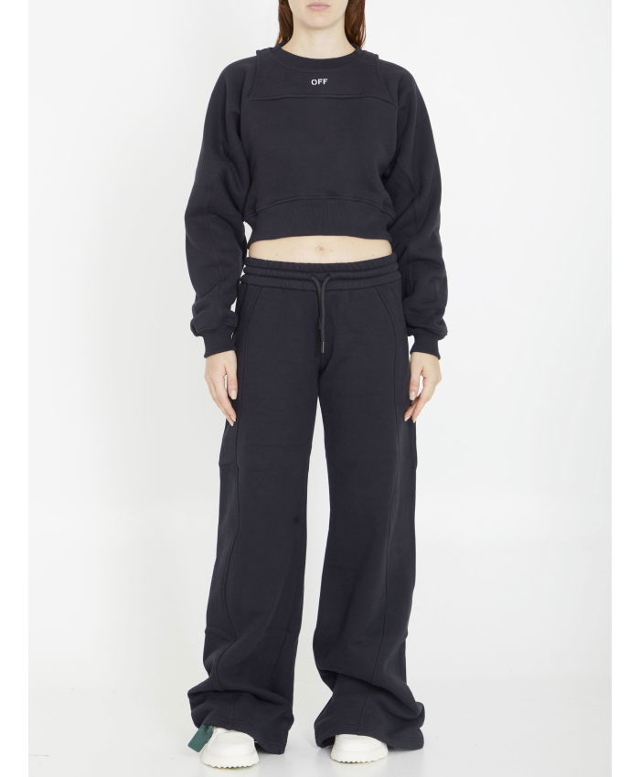 OFF WHITE - Round joggers in cotton jersey