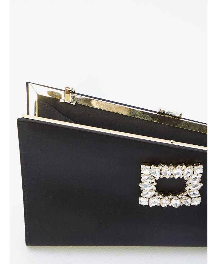 ROGER VIVIER - Asymmetrical Strass Buckle clutch