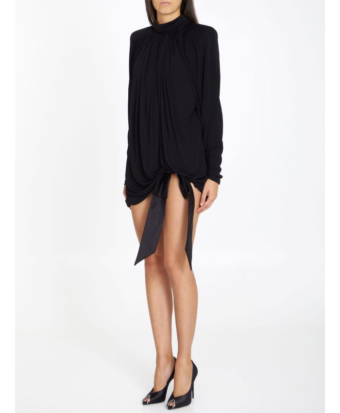 SAINT LAURENT - Draped jersey dress