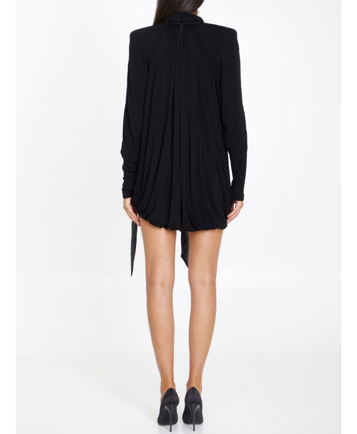 SAINT LAURENT - Draped jersey dress