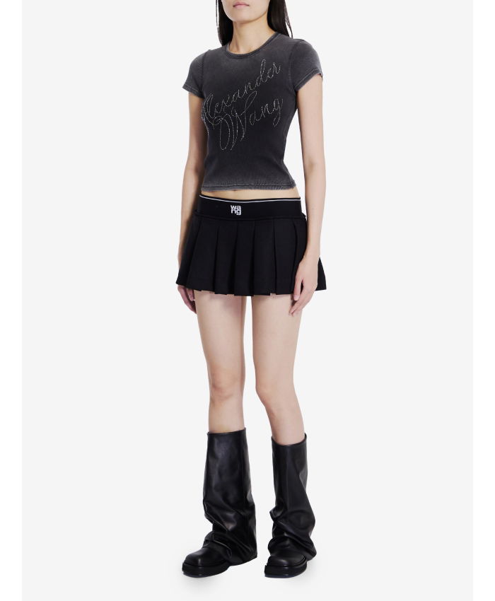 ALEXANDER WANG - T-shirt in jersey con strass