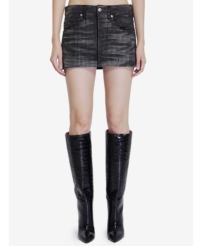 ALEXANDER WANG - Crystal hotfix miniskirt