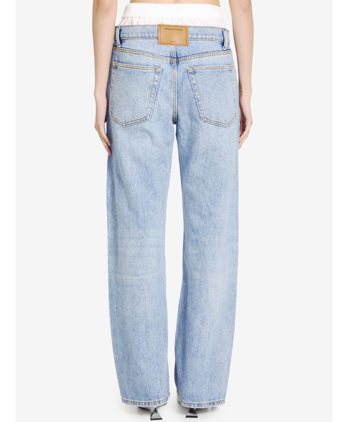 ALEXANDER WANG - Jeans with pre-styled boxer