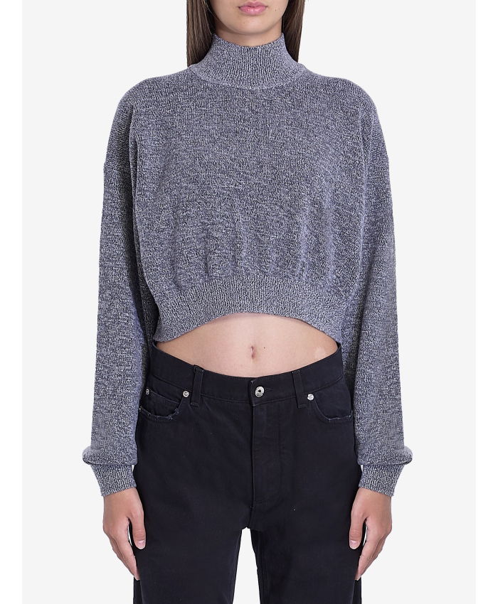 ALEXANDER WANG - Cropped sweater with embossed logo