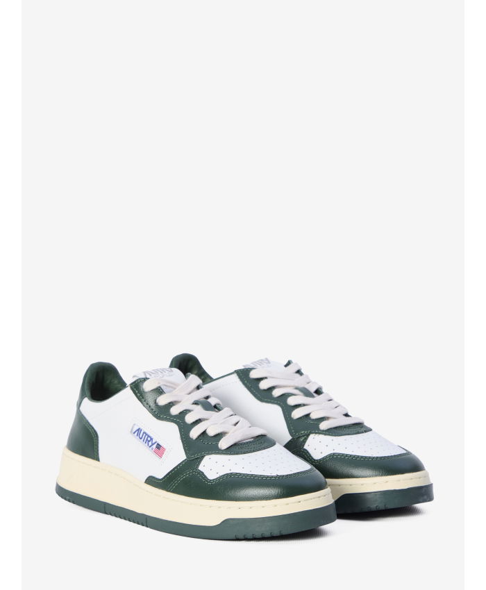 AUTRY - Medalist sneakers in white and green