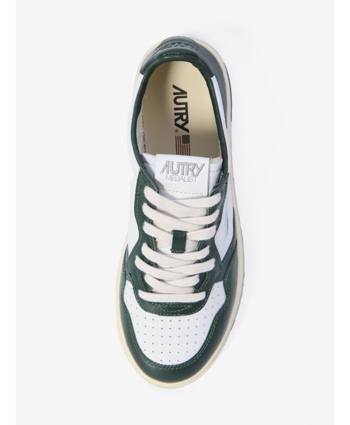 AUTRY - Medalist sneakers in white and green