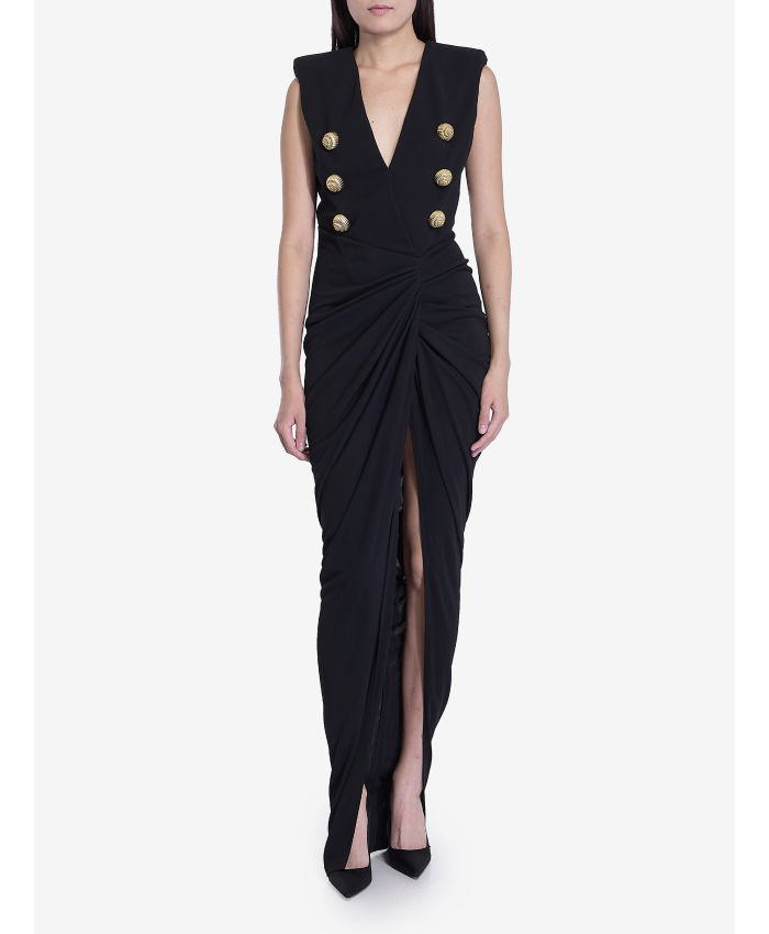 BALMAIN - Tailleur long dress in crepe