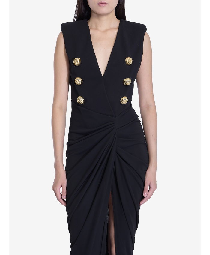 BALMAIN - Tailleur long dress in crepe