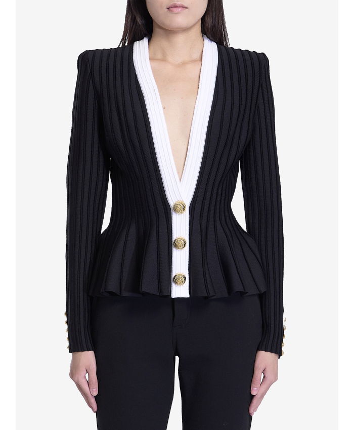 BALMAIN - Velvet knit jacket