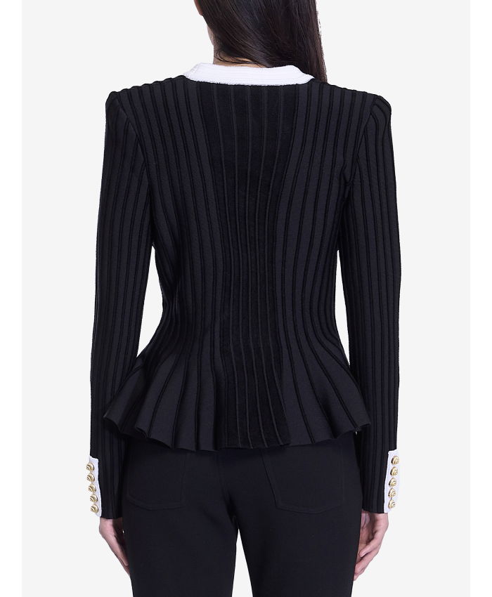 BALMAIN - Velvet knit jacket