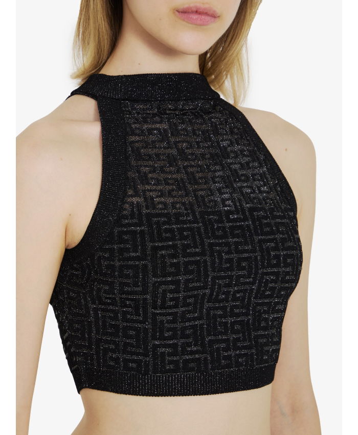 BALMAIN - PB Labyrinth knit top