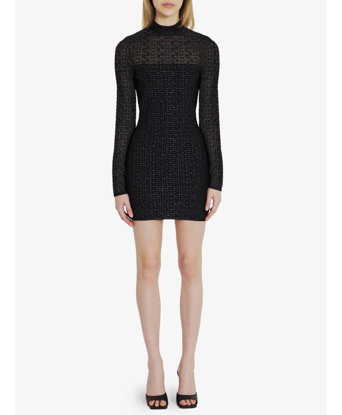 BALMAIN - PB Labyrinth knit dress