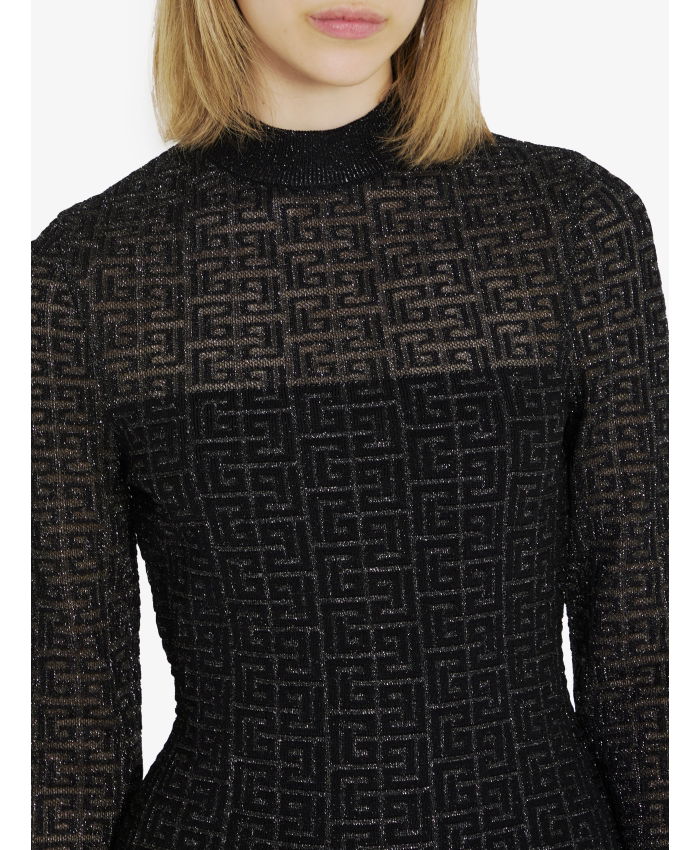 BALMAIN - PB Labyrinth knit dress