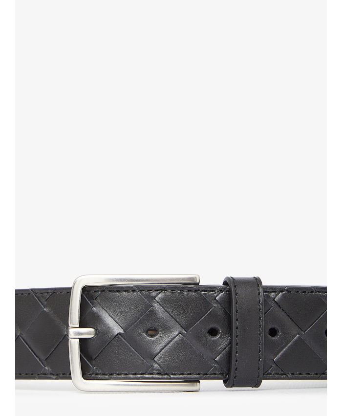 BOTTEGA VENETA - Black leather belt